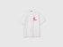 Benetton White Men Relaxed Fit T-Shirt with Print SKU: 3MI5U10BW_905 Image 01