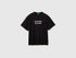 Benetton Black Men Relaxed Fit T-Shirt with Print SKU: 3MI5U10C5_100 Image 01