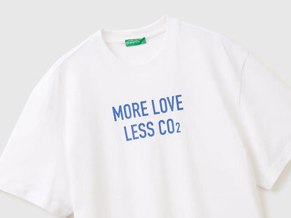 Benetton White Men Relaxed Fit T-Shirt with Print SKU: 3MI5U10C5_101 Image 03