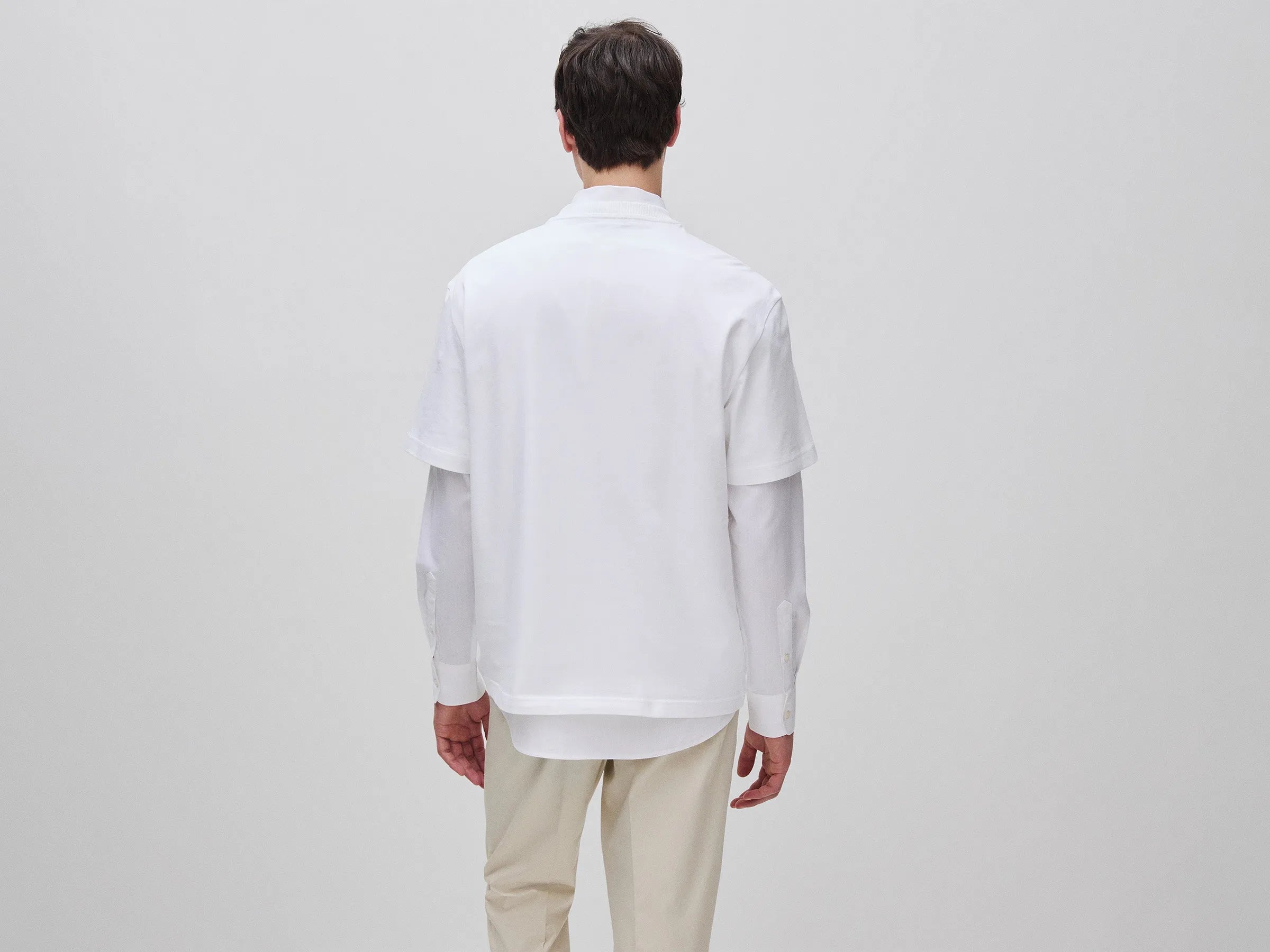 Benetton White Men Relaxed Fit T-Shirt with Print SKU: 3MI5U10C5_902 Image 02