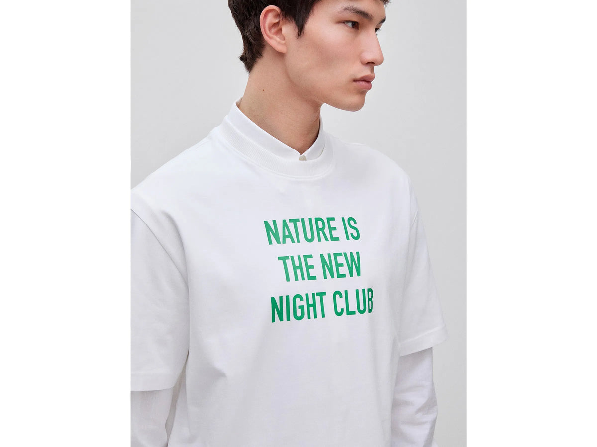 Benetton White Men Relaxed Fit T-Shirt with Print SKU: 3MI5U10C5_902 Image 04