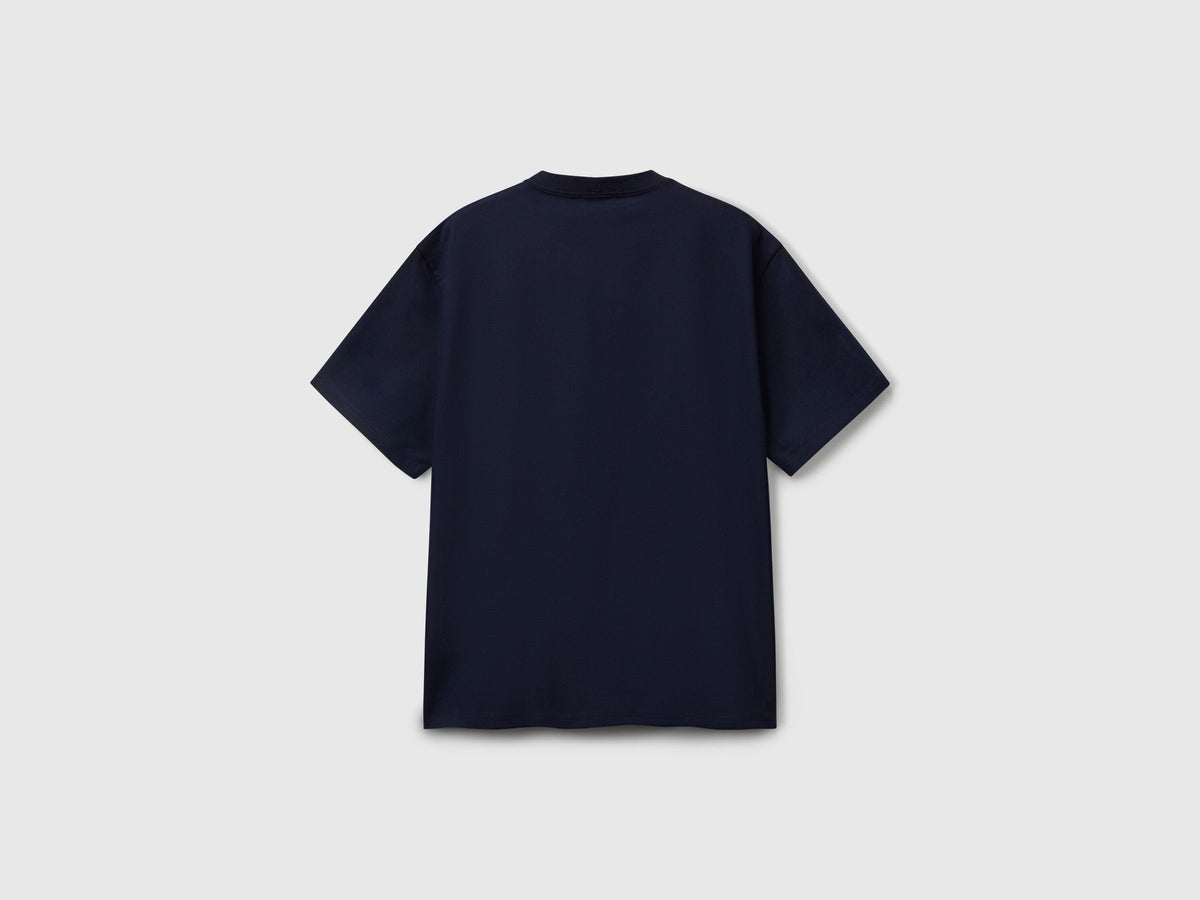 Benetton_Oversized T-Shirt with Logo Embroidery_3MI6U109O_616_04