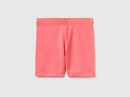 Benetton Pink Girls Stretch Cotton Short Leggings SKU: 3MT1G900R_35Q Image 01