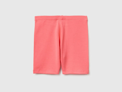 Benetton Pink Girls Stretch Cotton Short Leggings SKU: 3MT1G900R_35Q Image 02