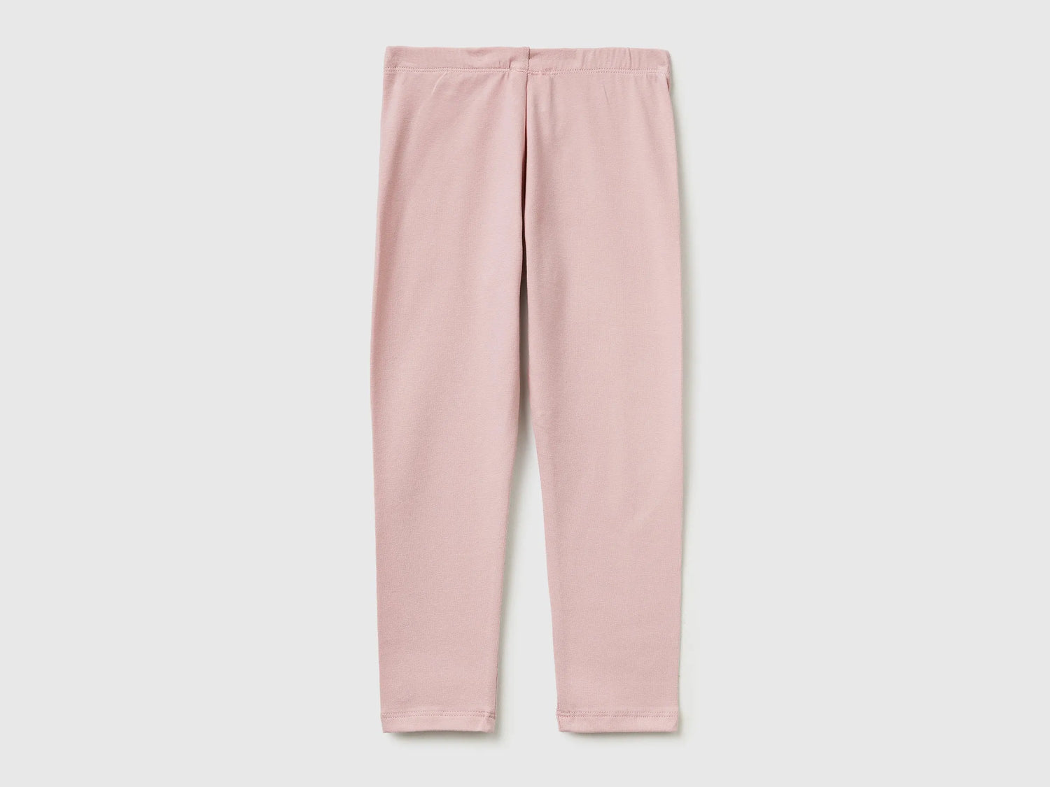 Benetton Pink Girls Leggings in Stretch Cotton with Logo SKU: 3MT1GF01L_0C3 Image 02