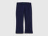 Benetton Dark Blue Girls Stretch Cotton Flared Leggings SKU: 3MT1GF028_252 Image 01