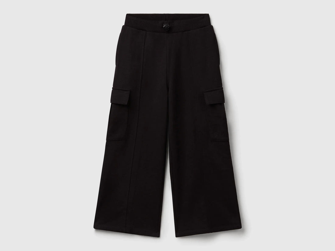 Benetton_Black_Wide Fit Cargo Trousers_3NBMCF06O_100_01