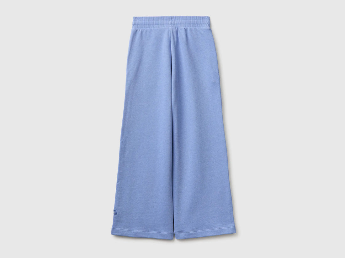 Benetton Lavender Girls Wide-Leg Sweatpants SKU: 3NBMCF06Y_13E Image 02