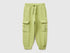 Benetton Military Green Boys Fleece Cargo Joggers SKU: 3NBMGF045_1Q1 Image 01