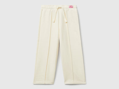 Benetton_Creamy White_Loose Fit Sweatpants_3NBMGF04Y_0R2_01