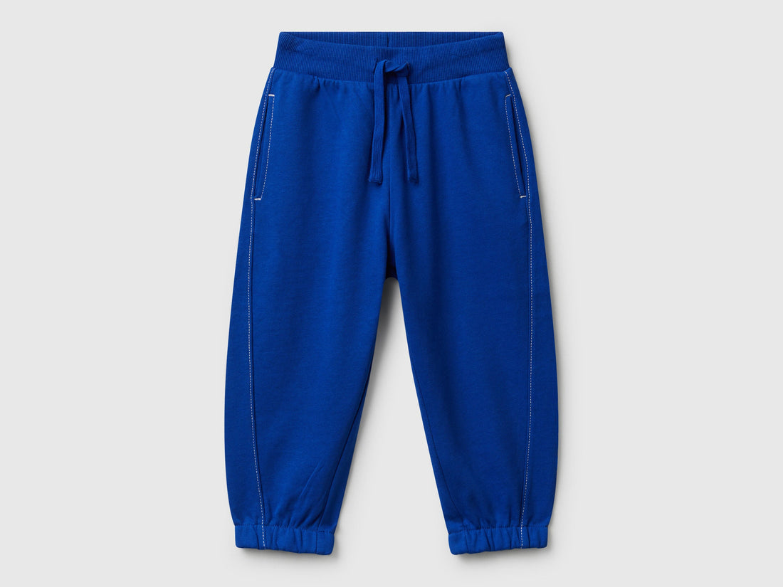 Benetton_Bright Blue_100% Cotton Joggers_3NBMGF053_19R_01