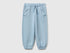 Benetton Light Blue Girls Sweatpants with Bows SKU: 3NBMGF05D_12C Image 01