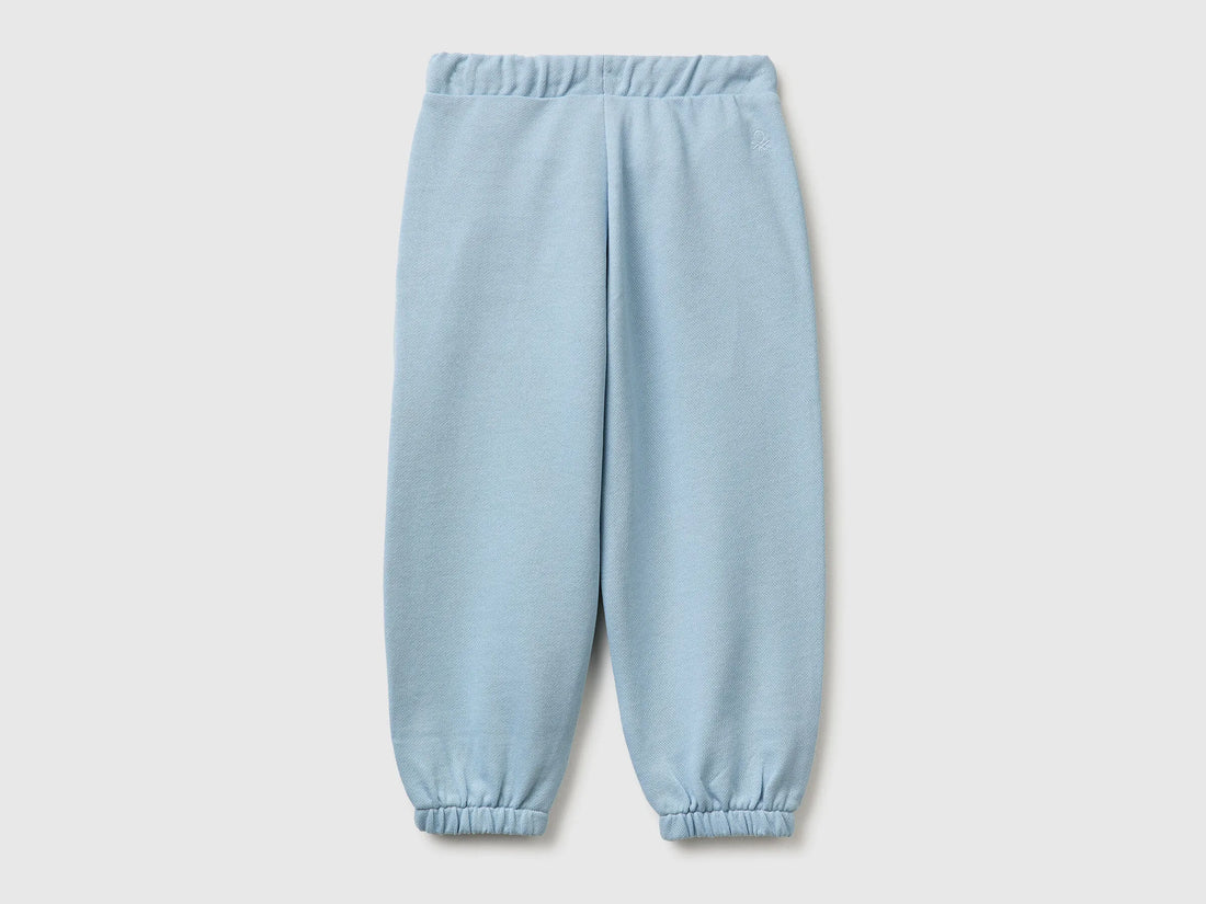 Benetton Light Blue Girls Sweatpants with Bows SKU: 3NBMGF05D_12C Image 02