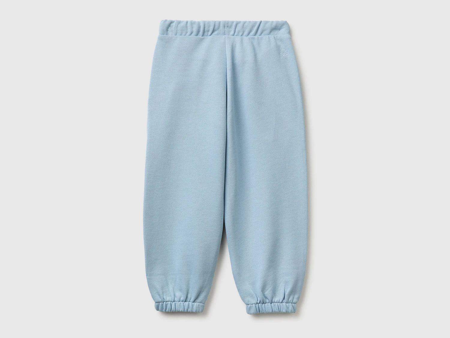 Benetton Light Blue Girls Sweatpants with Bows SKU: 3NBMGF05D_12C Image 02