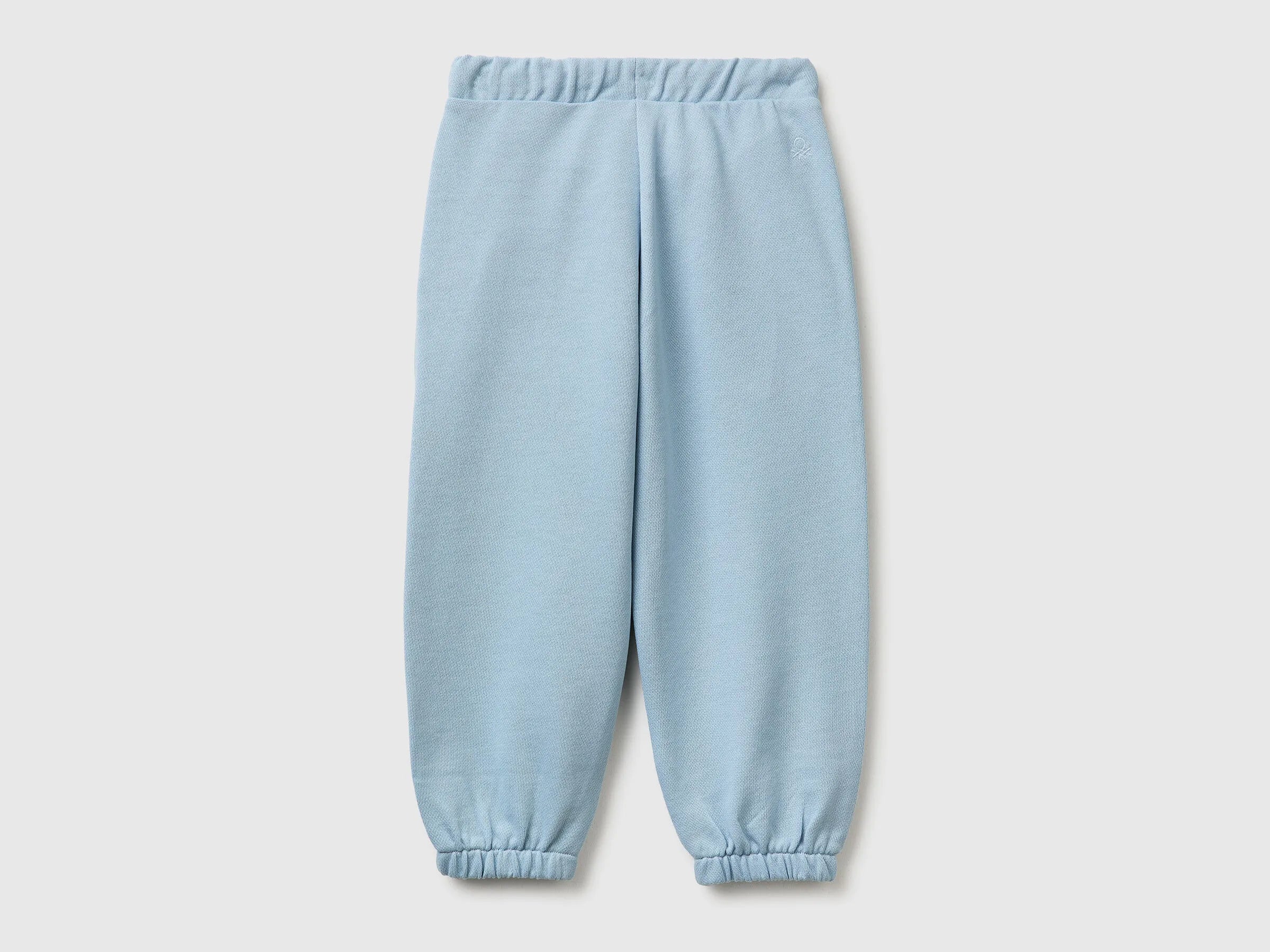 Benetton Light Blue Girls Sweatpants with Bows SKU: 3NBMGF05D_12C Image 02