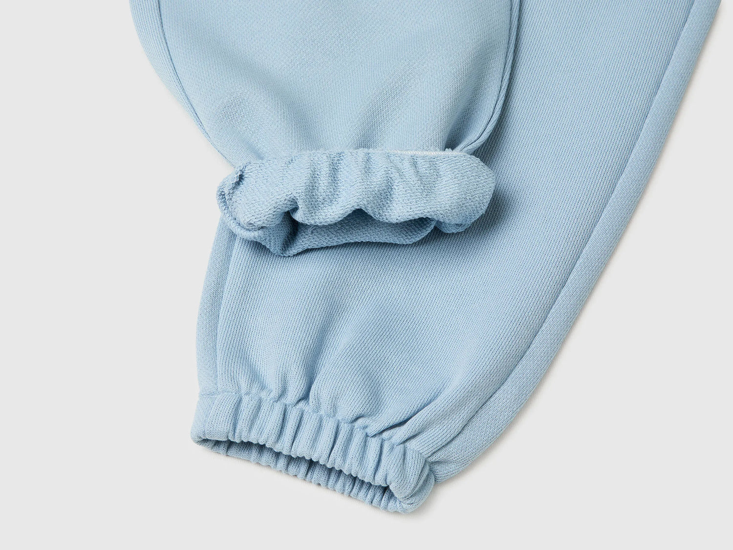 Benetton Light Blue Girls Sweatpants with Bows SKU: 3NBMGF05D_12C Image 03