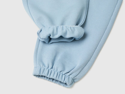 Benetton Light Blue Girls Sweatpants with Bows SKU: 3NBMGF05D_12C Image 03