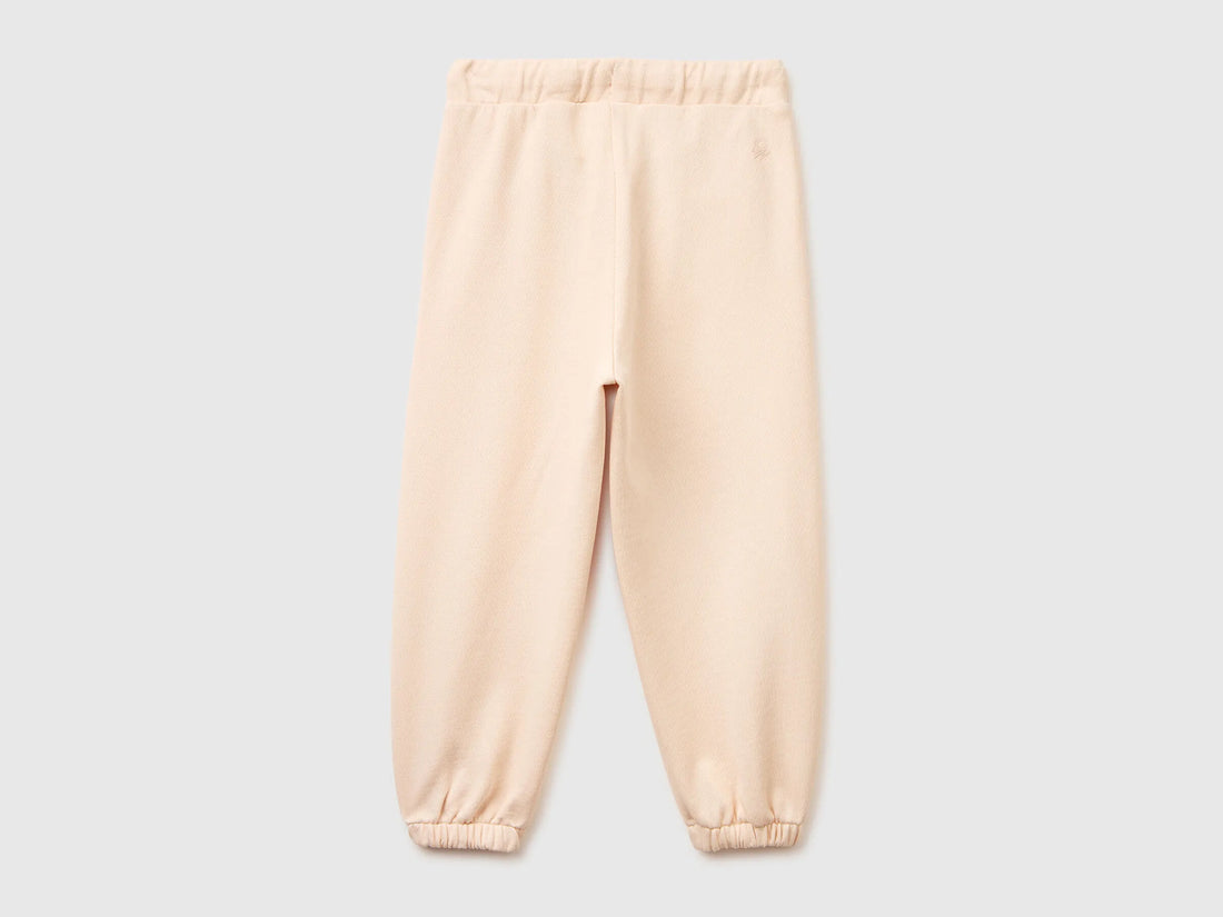 Benetton Soft Pink Girls Sweatpants with Bows SKU: 3NBMGF05D_20Y Image 02