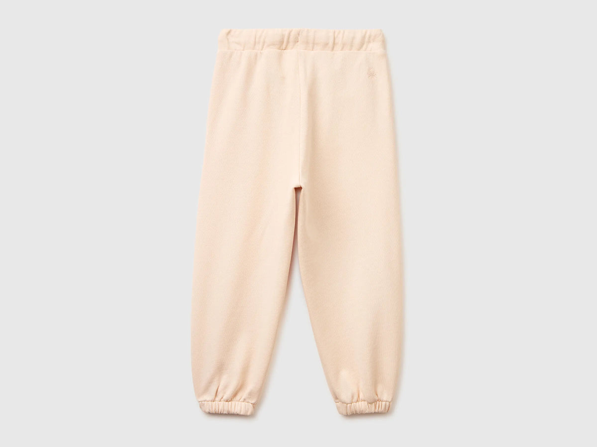 Benetton Soft Pink Girls Sweatpants with Bows SKU: 3NBMGF05D_20Y Image 02