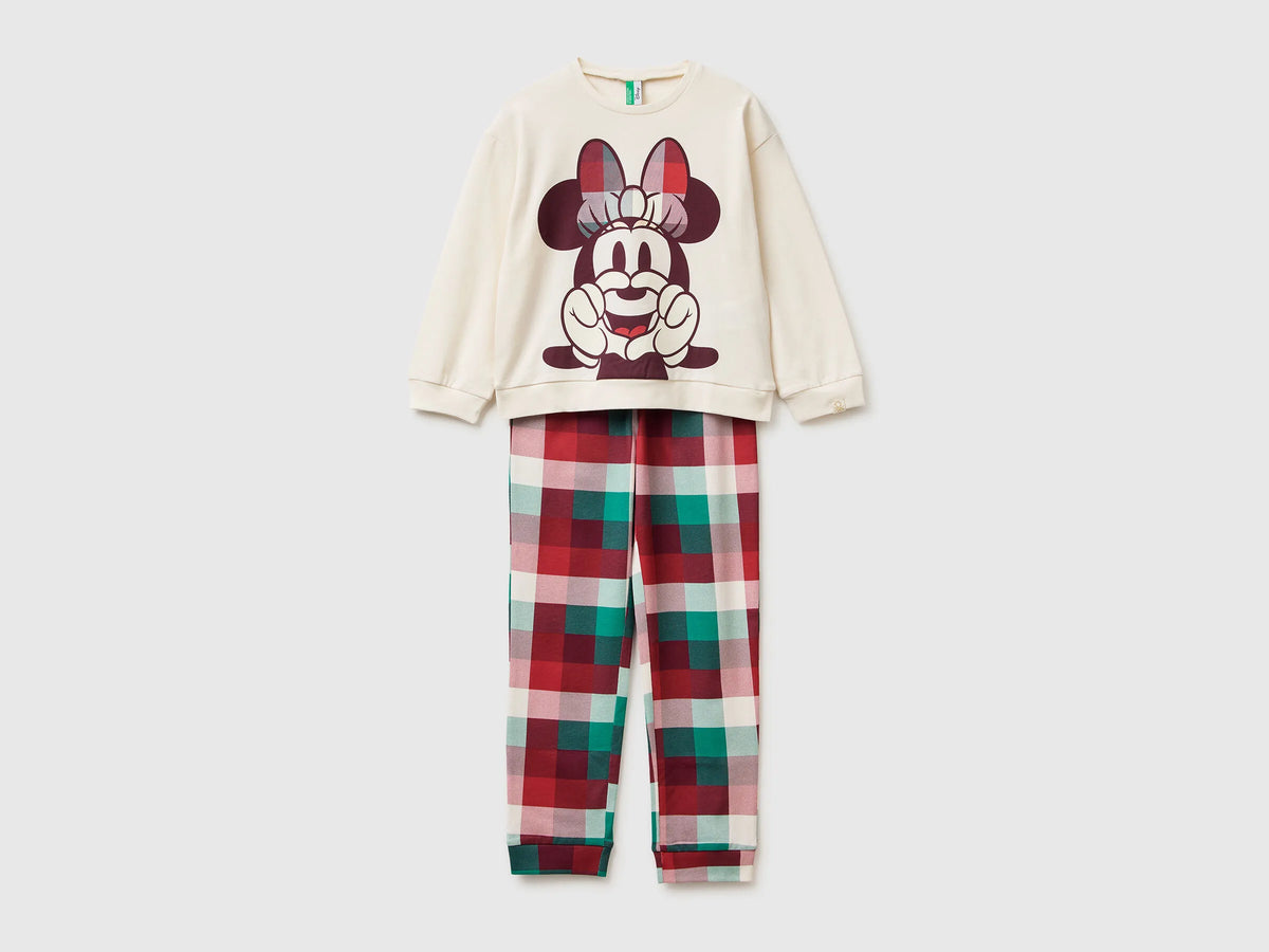 Benetton Creamy White Girls Minnie Mouse ©Disney Christmas Pyjamas SKU: 3P050P09N_0R2 Image 01