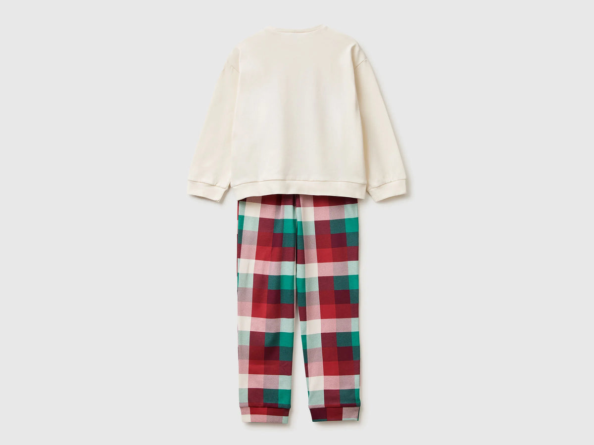 Benetton Creamy White Girls Minnie Mouse ©Disney Christmas Pyjamas SKU: 3P050P09N_0R2 Image 02