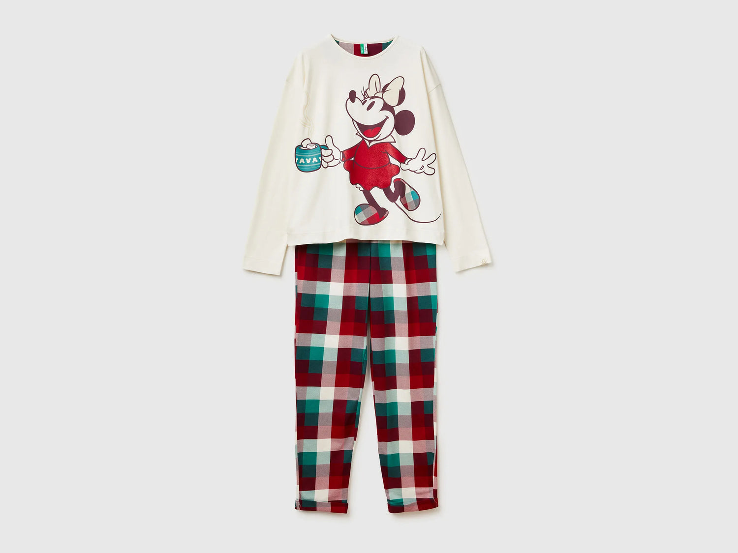Benetton Creamy White Women Minnie Mouse ©Disney Christmas Pyjamas SKU: 3P053P04G_0R2 Image 01