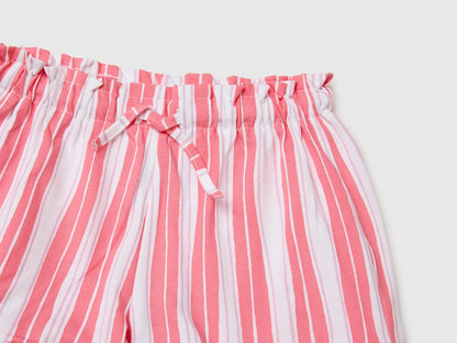 Benetton Multi-Color Girls Printed Shorts with Ruffles SKU: 3P0UG9029_73H Image 03