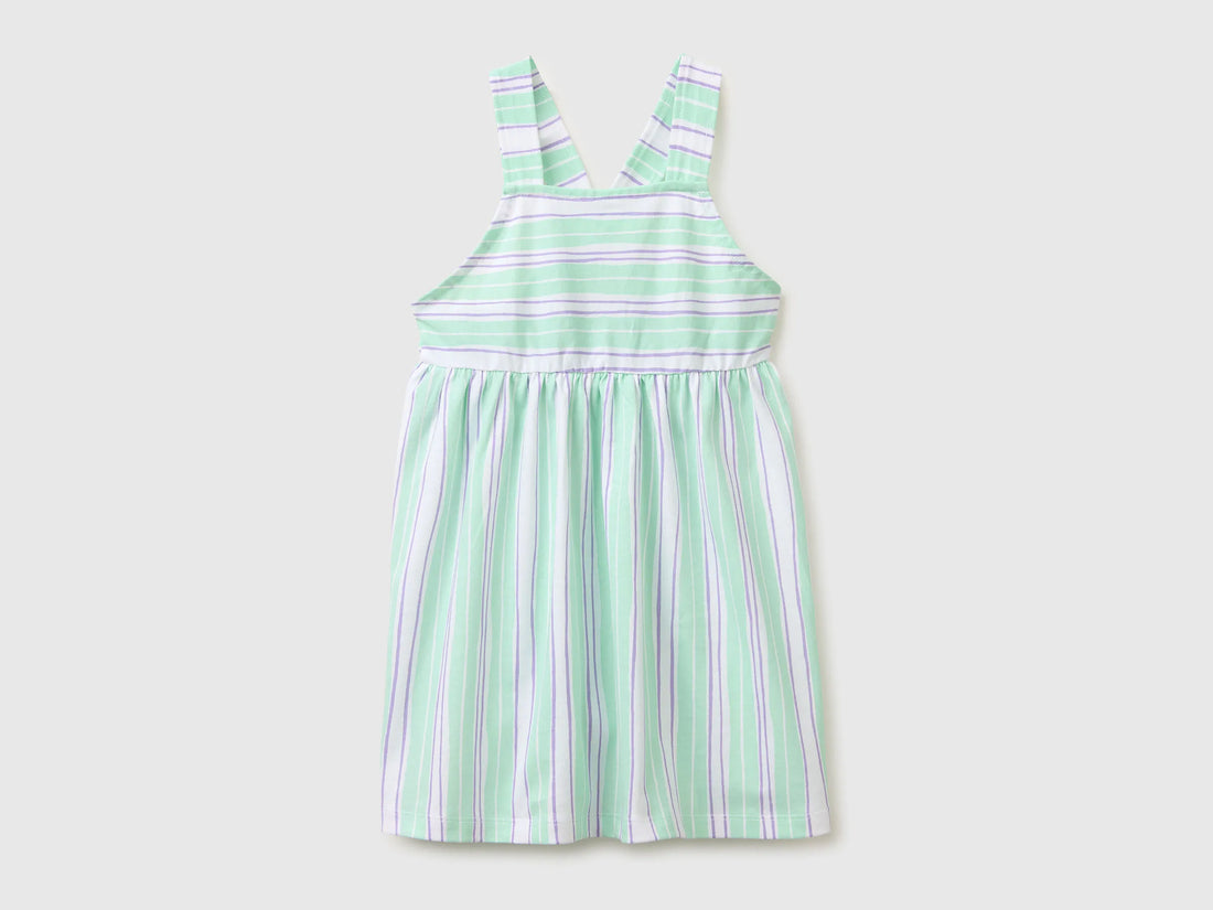 Benetton Aqua Girls Printed Dress SKU: 3P0UGV013_73G Image 01