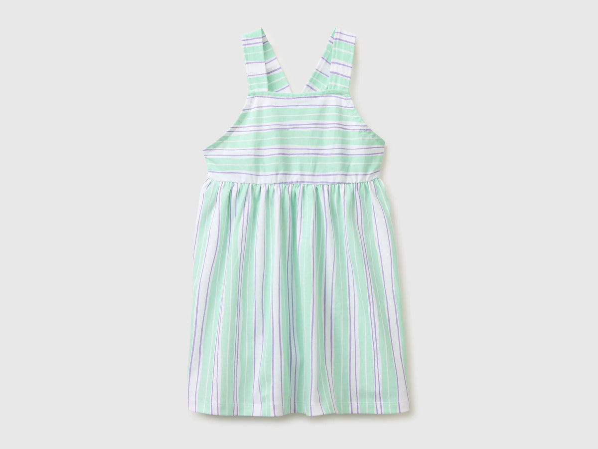 Benetton Aqua Girls Printed Dress SKU: 3P0UGV013_73G Image 01