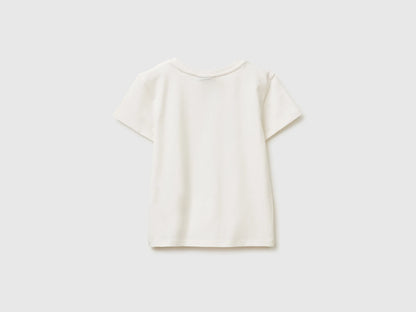 Benetton Creamy White Girls Kuromi Hello Kitty T-Shirt SKU: 3P4ZC10SQ_00E Image 02