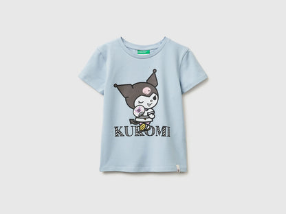 Benetton Light Blue Girls Kuromi Hello Kitty T-Shirt SKU: 3P4ZC10SQ_12C Image 01