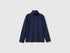 Benetton Dark blue Girls Stretch T-Shirt with High Neck SKU: 3P4ZC202N_252 Image 01