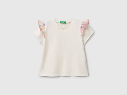 Benetton_T-Shirt with Cap Sleeves_3P4ZG10IV_0R2_01