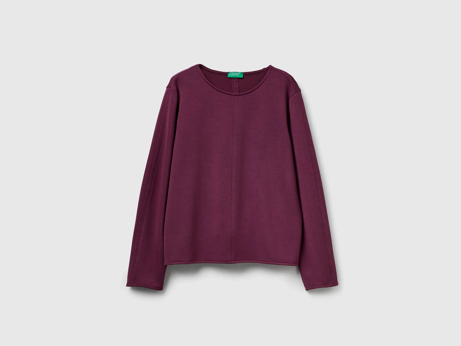 Benetton_Plum_Stretch Modal T-Shirt_3QAFD10AU_1D3_01