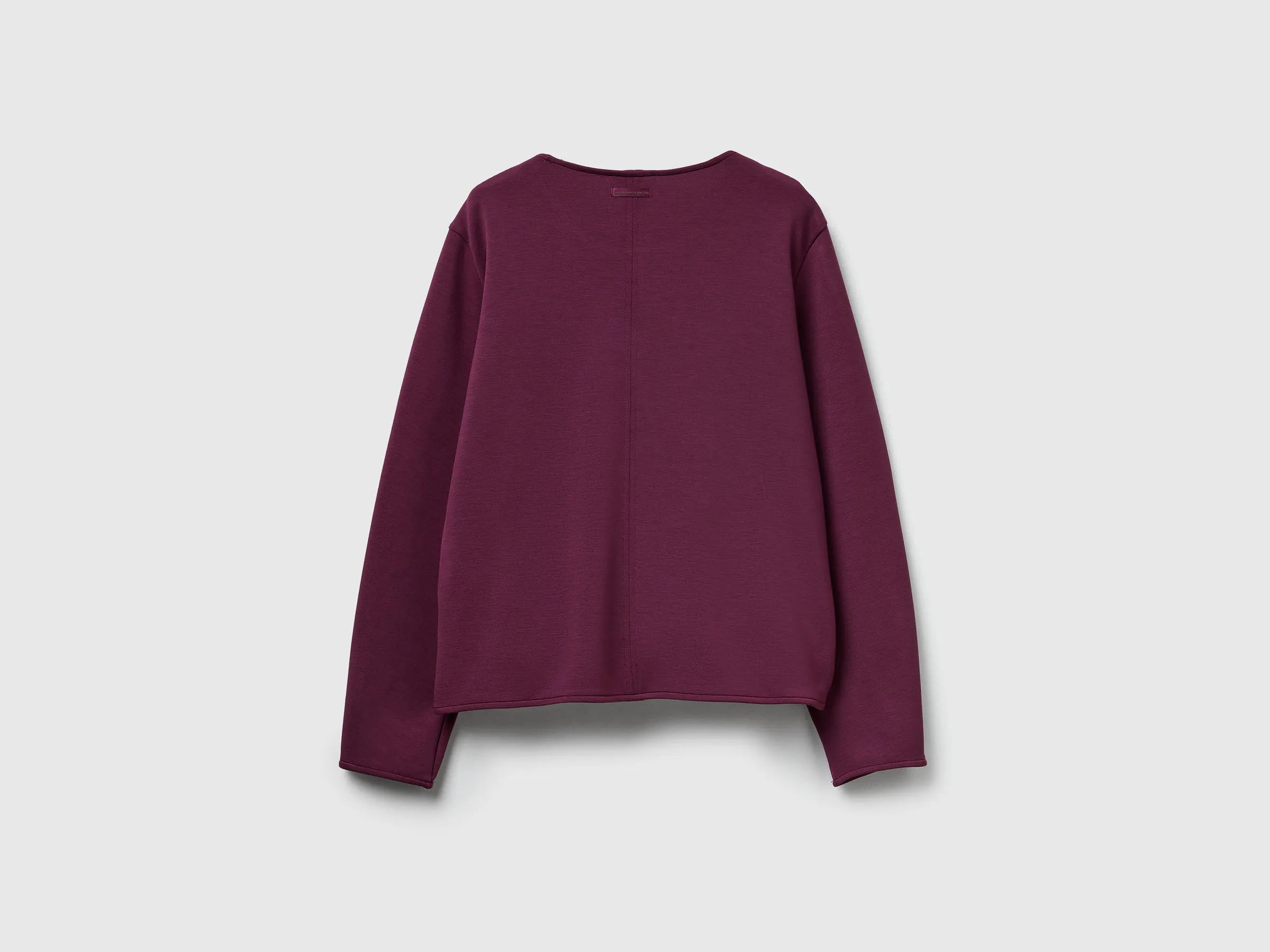 Benetton_Plum_Stretch Modal T-Shirt_3QAFD10AU_1D3_06