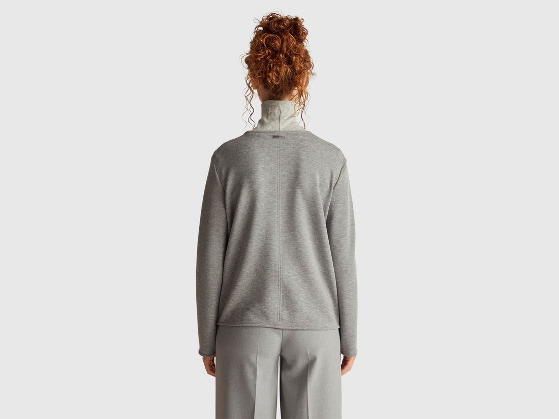 Benetton_Gray_Stretch Modal T-Shirt_3QAFD10AU_907_04