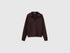 Benetton Dark Brown Women Flowing Sweatshirt with Polo Neck SKU: 3QAFD301G_0G3 Image 01