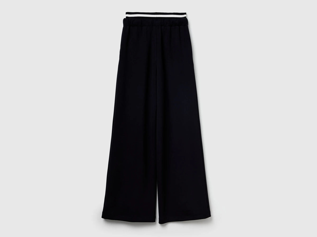 Benetton_Black_Wide Trousers in Stretch Modal_3QAFDF01D_100_06