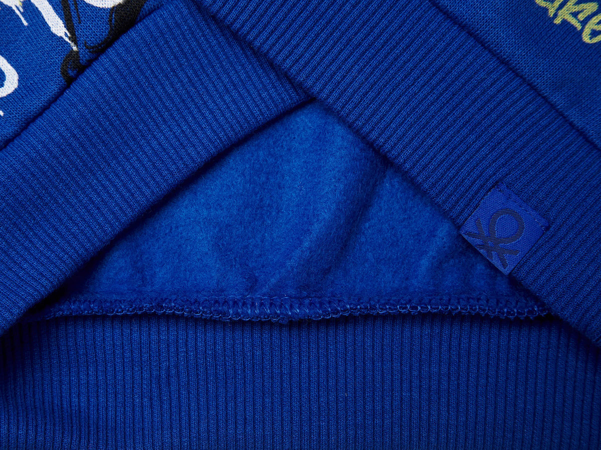Benetton_Bright Blue_Regular Fit Sweatshirt with Print_3QHCG10KX_70R_03