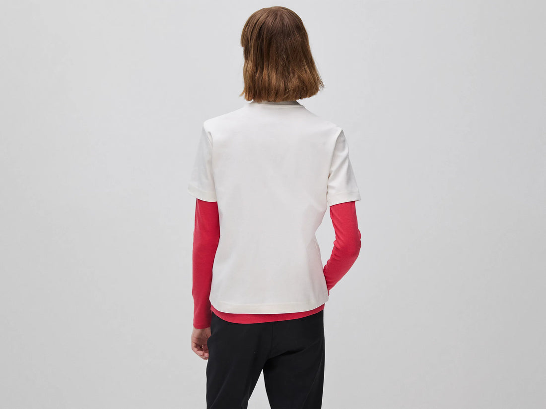 Benetton Creamy White Women Regular Fit Crew Neck T-Shirt SKU: 3T5BD10CA_0R2 Image 02