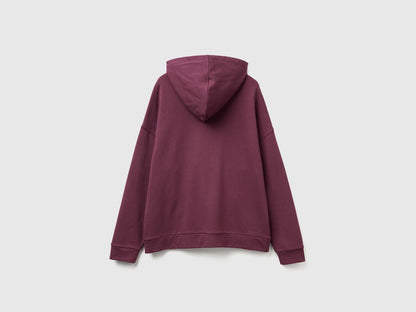 Benetton_Plum_100% Cotton Sweatshirt with Zip and Hood_3UNID500R_1D3_06