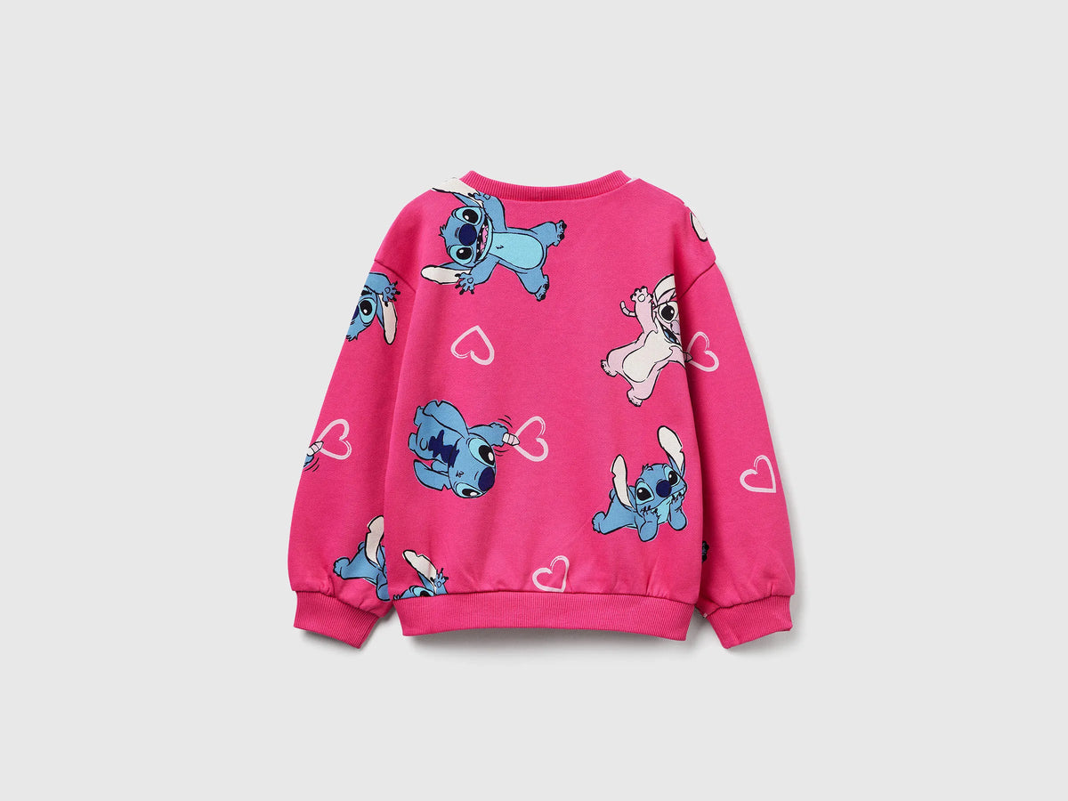 Benetton_White_Lilo &amp; Stitch ©Disney Pattern Sweatshirt_3UNPG10KD_64Z_02
