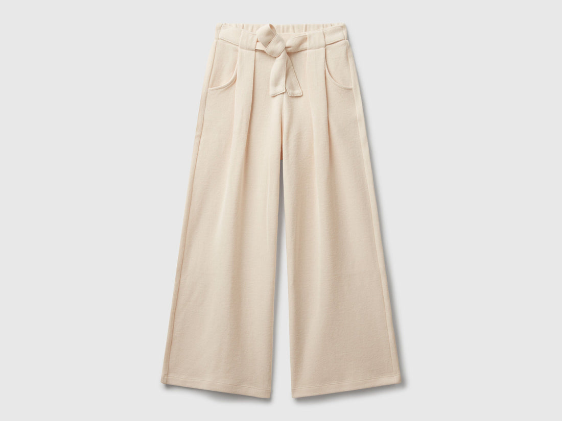 Benetton_Beige_Trousers with Sash in Warm Cotton_3UODCF06F_901_01