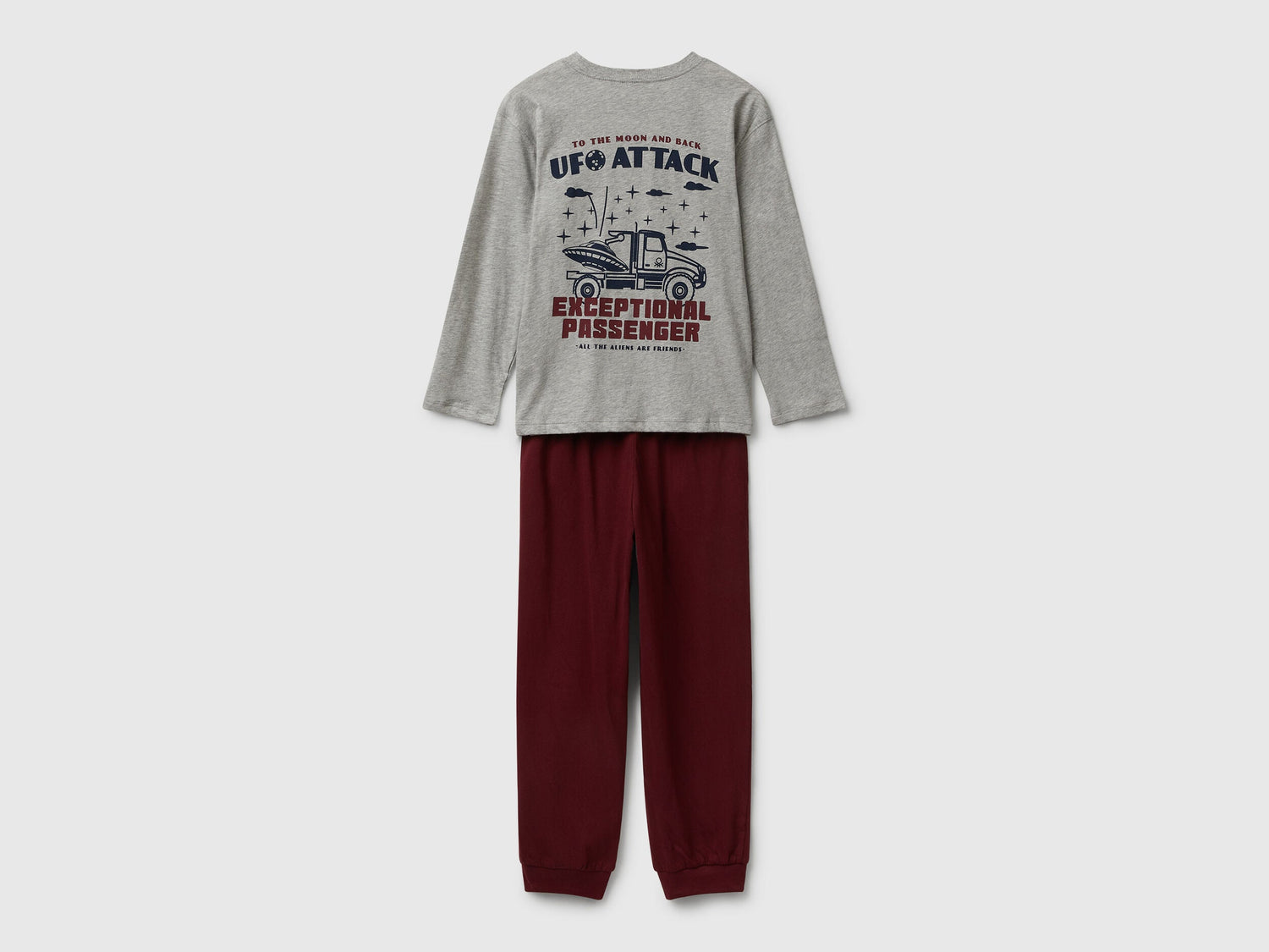 Benetton_Light Gray_Cotton Pyjamas with Print_3VD00P08X_501_02