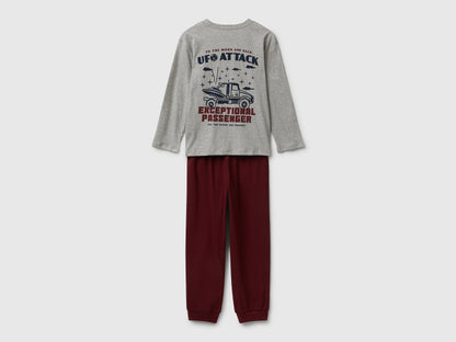 Benetton_Light Gray_Cotton Pyjamas with Print_3VD00P08X_501_02