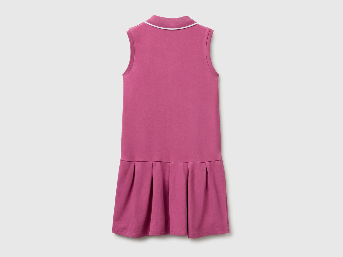 Benetton Pink Girls Polo-Style Dress SKU: 3WG9CV012_01T Image 02