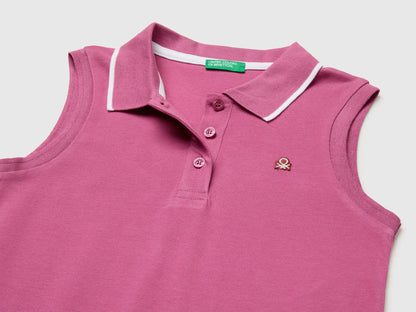 Benetton Pink Girls Polo-Style Dress SKU: 3WG9CV012_01T Image 03