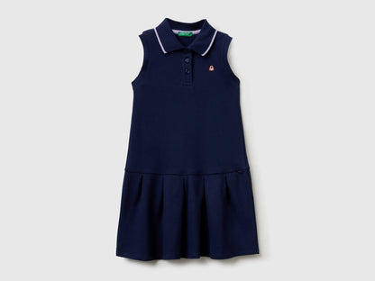 Benetton Blue Girls Polo-Style Dress SKU: 3WG9CV012_252 Image 01