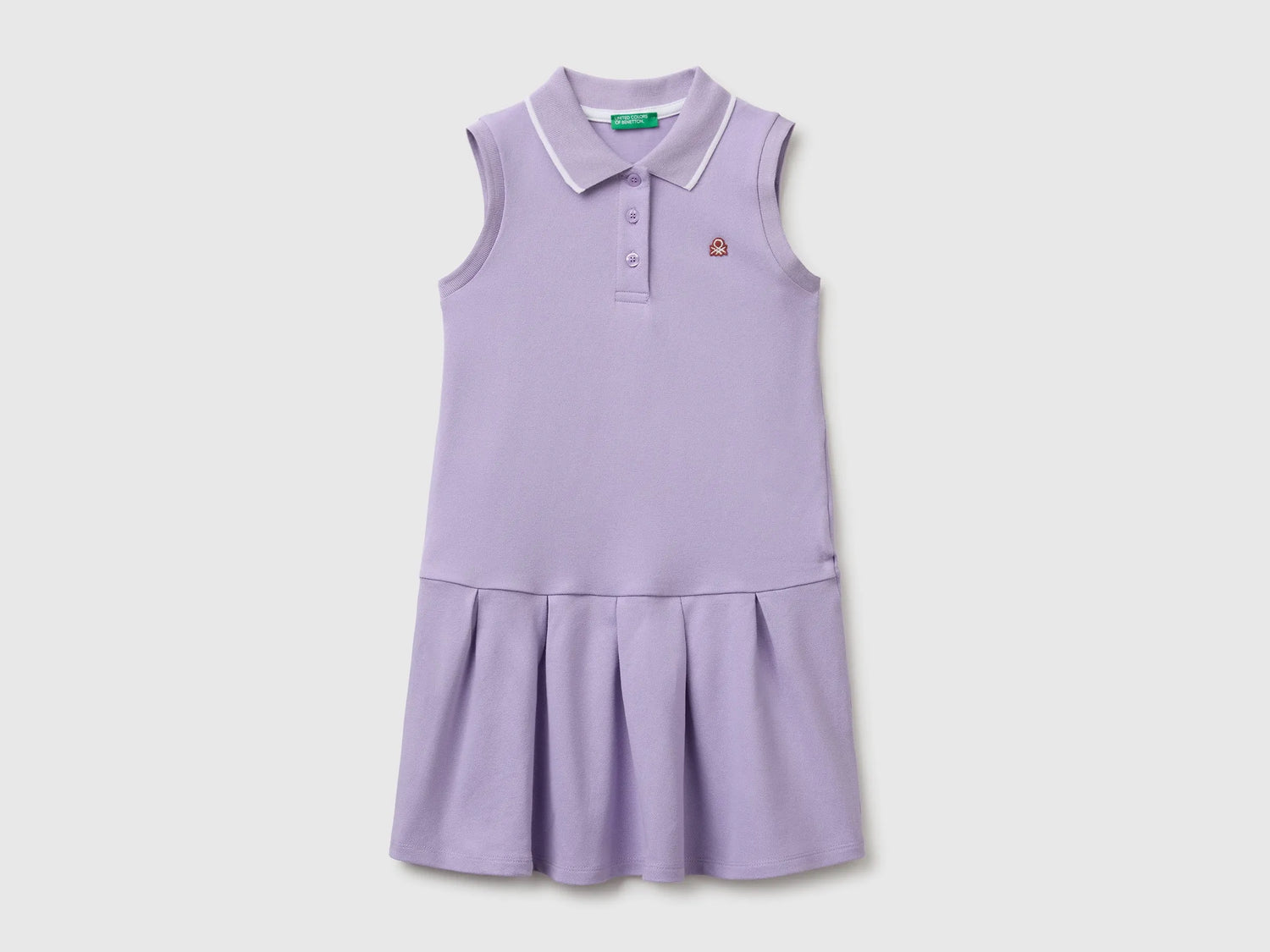 Benetton Purple Girls Polo-Style Dress SKU: 3WG9CV012_2P5 Image 01