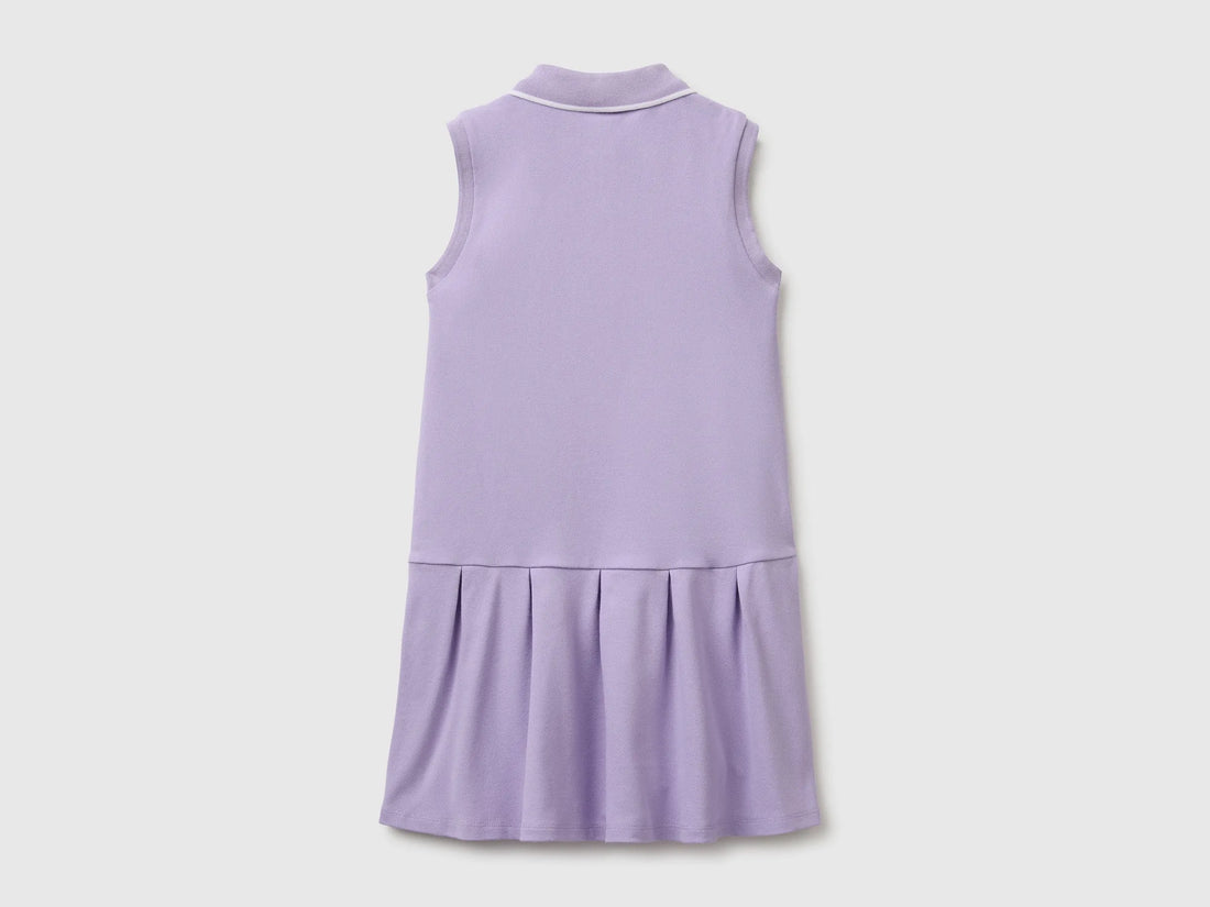 Benetton Purple Girls Polo-Style Dress SKU: 3WG9CV012_2P5 Image 02
